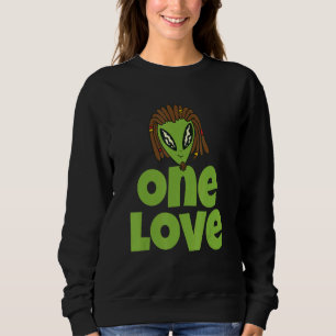 Reggae One Love Rasta Jamaica Souvenir Rastafarian Sweatshirt