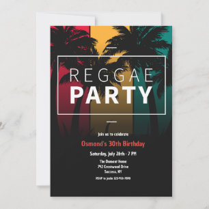 Reggae Party  Invitation