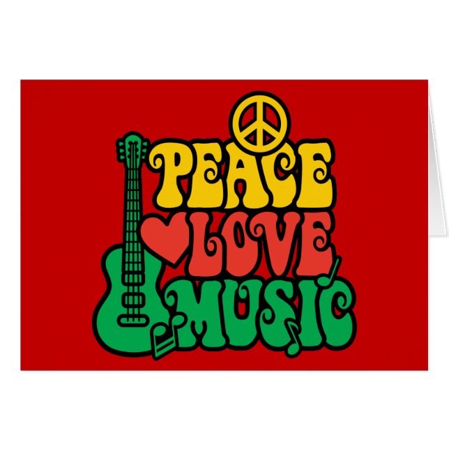 Reggae Peace Love Music (Front Horizontal)