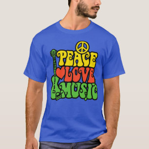 Reggae Peace Love Music  T-Shirt