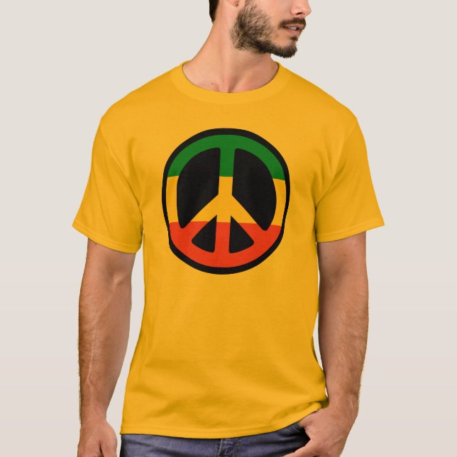 Reggae Peace Symbol - Rastafara - Jah Army Shirt (Front)