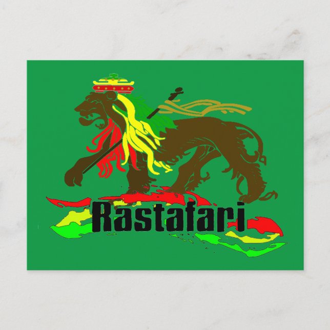 Reggae Rasta Iron, Lion, Zion 2 Postcard (Front)