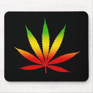Reggae Rasta Leaf Rastafarian Jamaican Mousepad