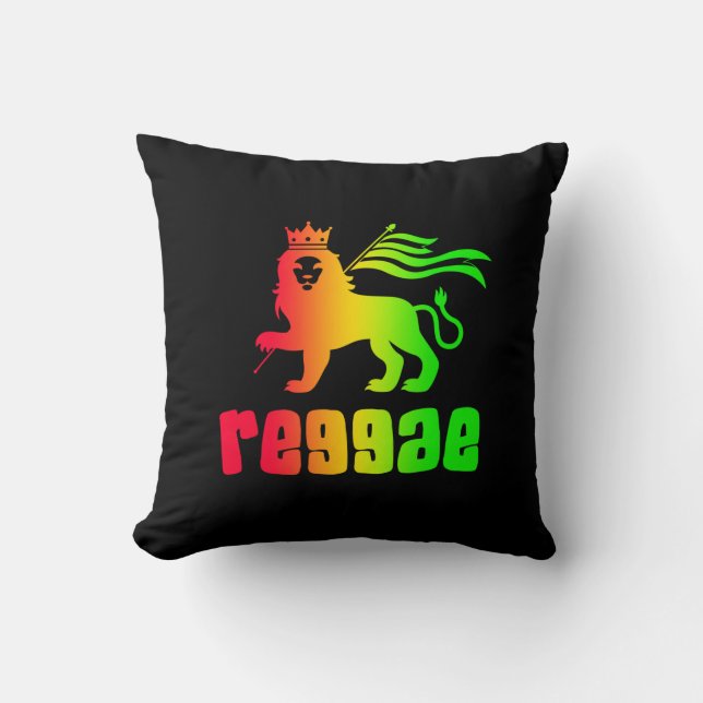 Reggae Rasta Lion  Cushion (Front)