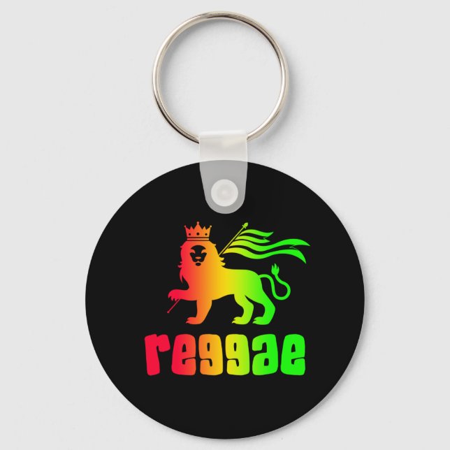 Reggae Rasta Lion  Key Ring (Front)