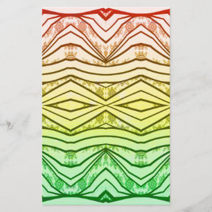 Reggae Rasta Music Tribal Print Beauty Stationery