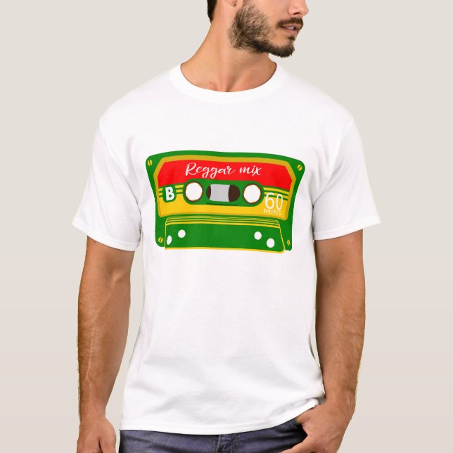 Reggae Rastafarian Colours Mix tape T-Shirt (Front)
