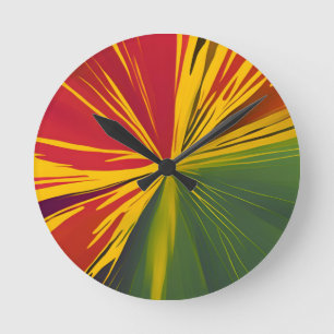 Reggae Rays Round Clock