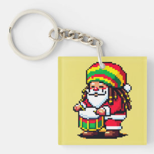 Reggae Rhythms with Santa - Christmas Beat Key Ring