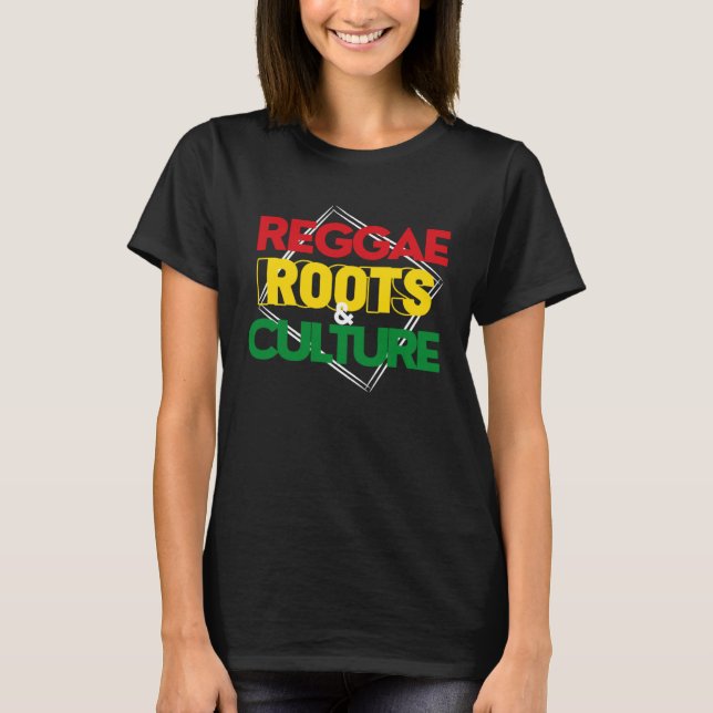 Reggae Roots Rastafari Clothing Jamaica Souvenir R T-Shirt (Front)