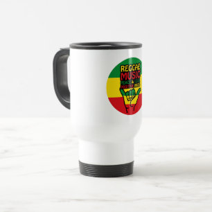 Reggae Shaka Hand with positive quotes Travel Mug