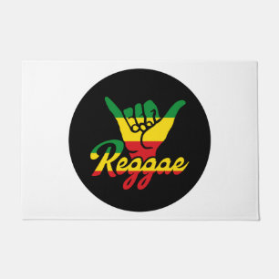 Reggae Shaka Hands with reggae colors Doormat