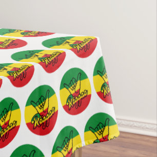 Reggae Shaka Hands with reggae colours Tablecloth