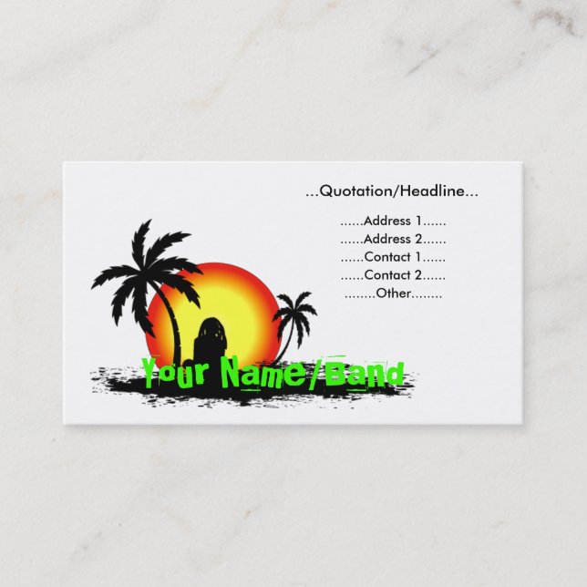 Reggae sunset business card (Front)