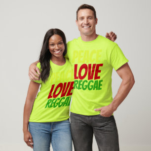 REGGAE t-shirts, PEACE LOVE T-Shirt
