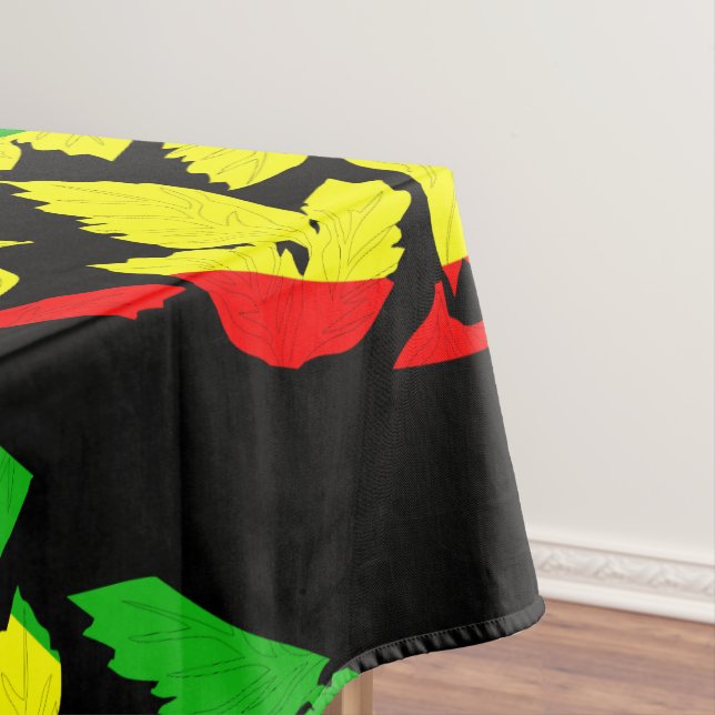 Reggae towel and the leaves of the nature tablecloth (In Situ)