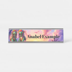 Reggae Turtles – Island Vibes Forever.  Desk Name Plate