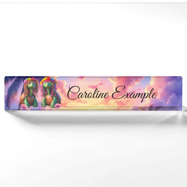 Reggae Turtles – Island Vibes Forever.  Nameplate (Front)