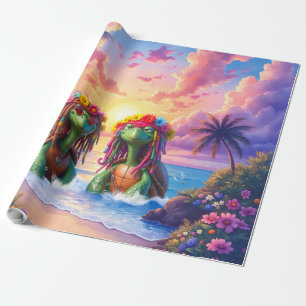 Reggae Turtles – Island Vibes Forever. Wrapping Paper