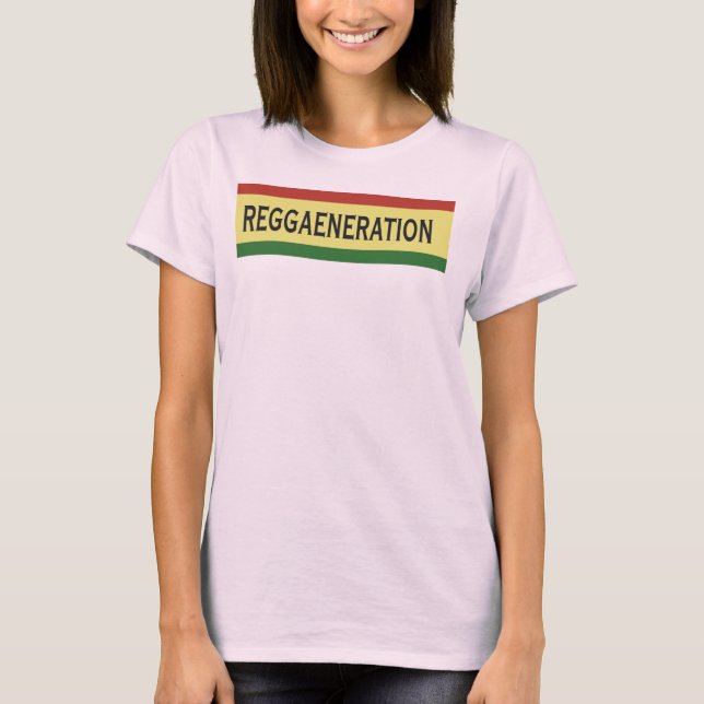 REGGAENERATION ; Reggae, Hippie, Rasta, T-Shirt (Front)