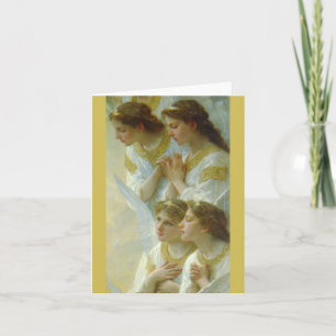 Regina Angelorum, Bouguereau 1900, detail Angels Holiday Card