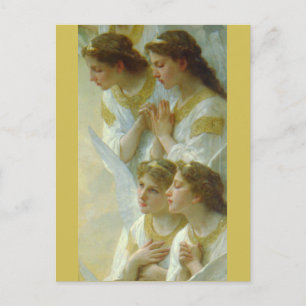 Regina Angelorum, Bouguereau 1900, detail Angels Postcard