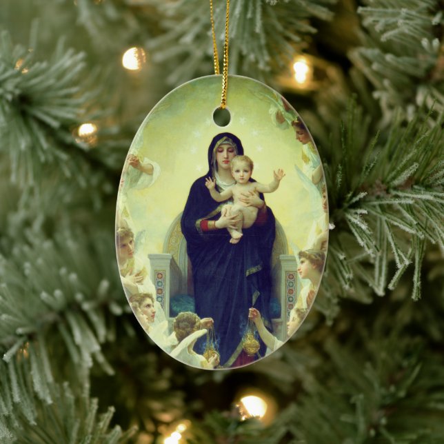 Regina Angelorum - William-Adolphe Bouguereau Ceramic Tree Decoration (Tree)