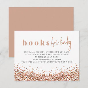 REGINA Rose Gold Sequins Books For Baby Card