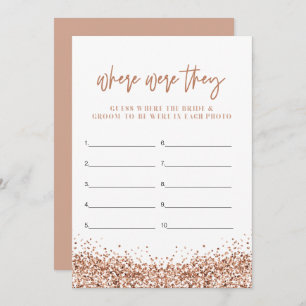 REGINA Rose Gold Where Were They Bridal Shower Invitation