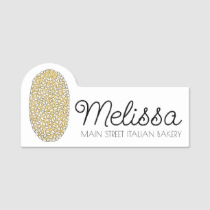 Regina Sesame Seed Italian Biscuit Cookie Pastry  Name Tag