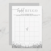  REGINA Silver Sequins Bridal Shower Bingo Game