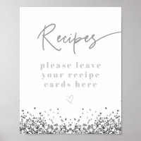 REGINA Silver Sequins Bridal Shower Recipes