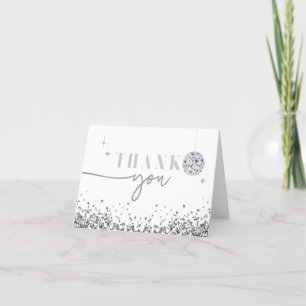 REGINA Silver Sequins Disco Thank You