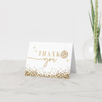 REGINA Yellow Gold Sequins Disco Thank You