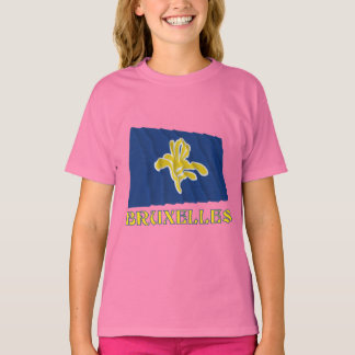 Region of Brussels Waving Flag with Name (French) T-Shirt