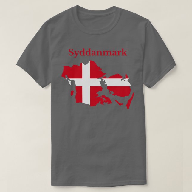 Region of Southern Denmark Map T-Shirt (Design Front)