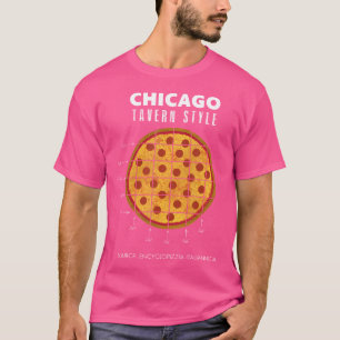 Regional Pizza Chicago Tavern Cut Slice Pepperoni T-Shirt