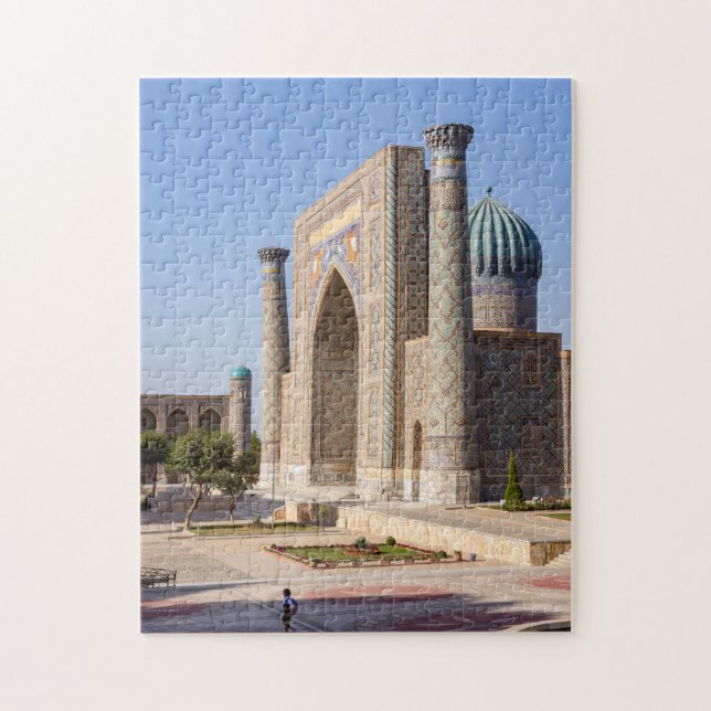 Registan square at sunset - Samarkand, Uzbekistan Jigsaw Puzzle (Vertical)