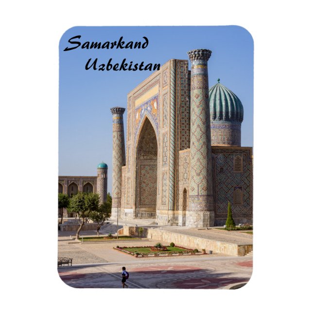 Registan square at sunset - Samarkand, Uzbekistan Magnet (Vertical)
