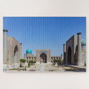 Registan square - Samarkand, Uzbekistan, Asia Jigsaw Puzzle