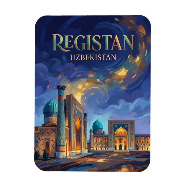Registan Square Uzbekistan Magnet (Vertical)