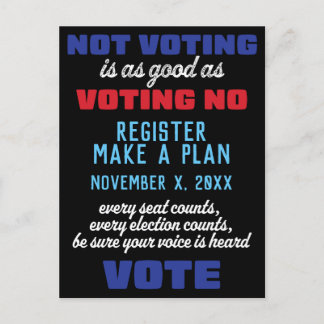 Register and Make a Plan to Vote Postcard