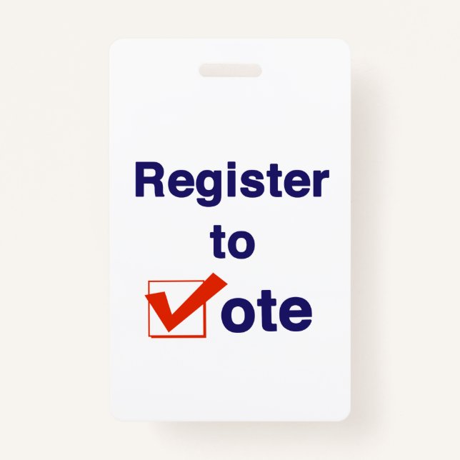 Register To Vote 2026 ID Badge (Front)