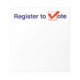 Register To Vote 2026 Notepad