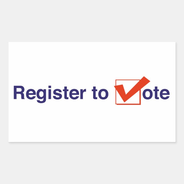 Register To Vote 2026 Rectangular Sticker (Front)