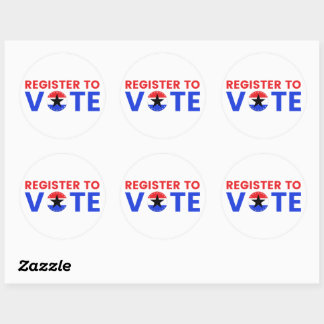 Register To Vote USA Election 2024 Voter Classic Round Sticker