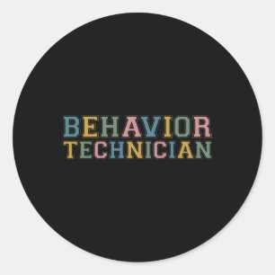 Registered Behavior Technician Pastel Classic Round Sticker