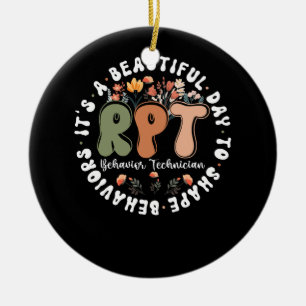 Registered Behavior Technician RBT Behavior Therap Ceramic Tree Decoration