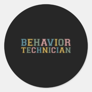 Registered Behaviour Technician Pastel Classic Round Sticker
