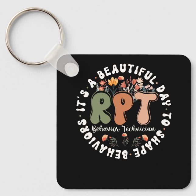 Registered Behaviour Technician RBT Behaviour Ther Key Ring (Front)